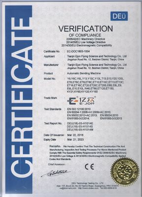 Máquina de flexión de aluminio de 3 mm EJON W40 certificada por el CE con sistema de control de 4 ejes SERVO